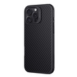 Puzdro pre iPhone 16 Pro Max, pancierované Nillkin, Carbon Fiber, pre Magsafe, čierne
