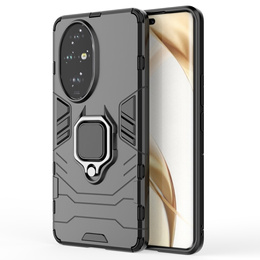 Obal na mobil pre Honor 200 Pro 5G, Kickstand Ring, čierne