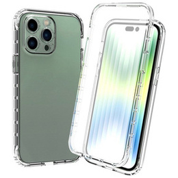 Puzdro pre iPhone 14 Pro, Shockproof, s fóliou, priehľadné
