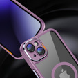 Puzdro pre iPhone 15 Plus, ERBORD Impact Guard, MagSafe, fialové