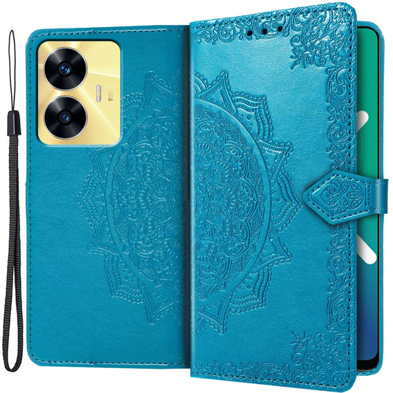Klapkové puzdro pre Realme C55, Mandala, modré