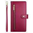 Klapkové puzdro pre Honor Magic 7 Lite, Wallet Zipper Pocket, červené