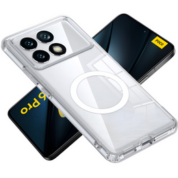 Puzdro pre Xiaomi Poco F6 Pro, Fusion Hybrid, pre MagSafe, priehľadné