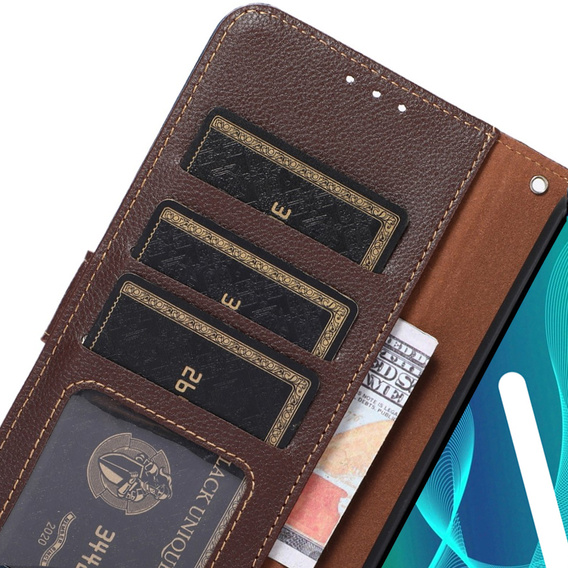 Flipové puzdro pre Samsung Galaxy S22+ Plus 5G, KHAZNEH RFID, modré