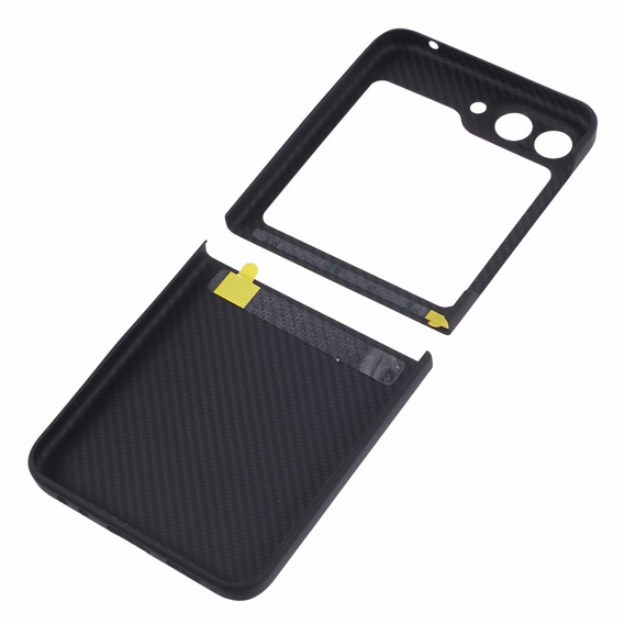 Puzdro pre Samsung Galaxy Z Flip5 5G, Aramid Fiber Cover, čierne