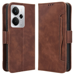 Klapkové puzdro pre Realme 14 5G / Realme 14T 5G, Card Slot, hnedé