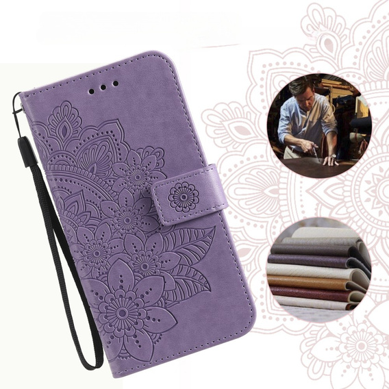 Klapkové puzdro pre Samsung Galaxy A54 5G, Mandala Flower, fialové