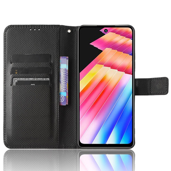 Klapkové puzdro pre Infinix Hot 30, Wallet Smart Magnet, čierne