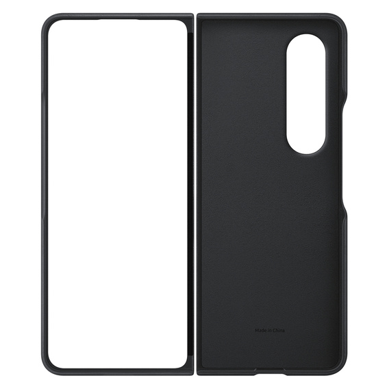 Originálne puzdro Samsung pre Galaxy Z Fold 4, Leather Flip Cover, čierne