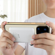 Magnetické puzdro Dual Glass MagSafe pre iPhone 15, zlaté