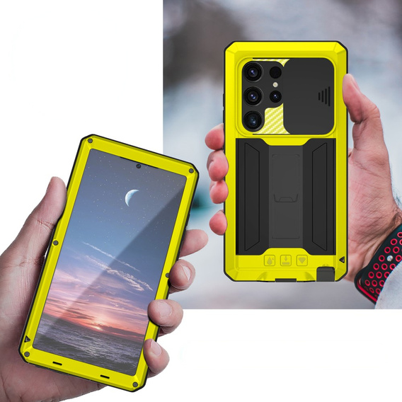 Obrnené puzdro pre Samsung Galaxy S25 Ultra, R-JUST, žlté