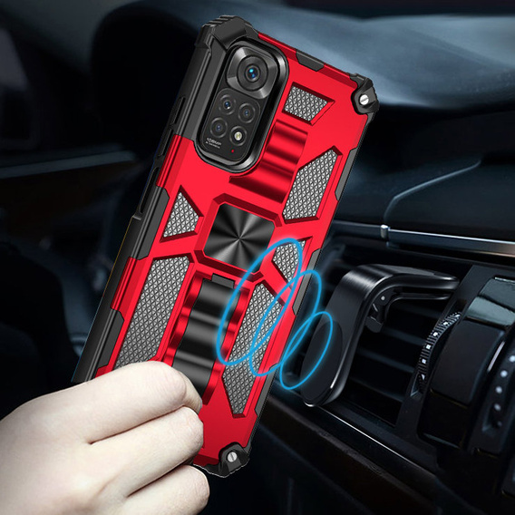 Obal na mobil pre Xiaomi Redmi Note 11 / 11S, Armor Kickstand, červené