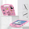 Detské puzdro pre Xiaomi Pad 7 / 7 Pro, Cute Patterns, so stojanom, ružové