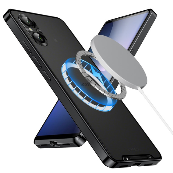 Ochranné puzdro na fotoaparát pre Sony Xperia 5 V, CamShield MagSafe, transparentné / čierne