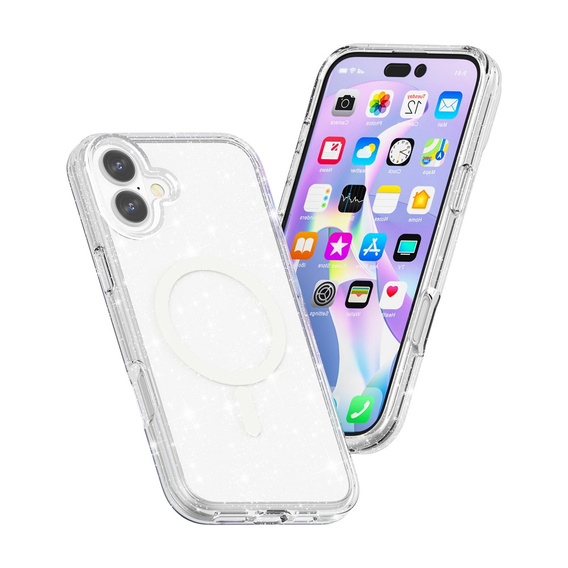 Puzdro pre iPhone 17, pre MagSafe, trblietavé, transparentné