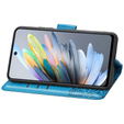 Klapkové puzdro pre Motorola Moto G15 / Motorola Moto G15 Power, Butterfly, modré