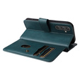 Flipové puzdro pre Samsung Galaxy A55 5G, 10 Card Slots Wallet, zelený
