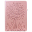 Puzdro s chlopňou pre Huawei MatePad SE 10.4, tree, ružové rose gold