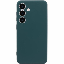Obal na mobil pre Samsung Galaxy S24+ Plus, Silicone Lite, tmavozelené