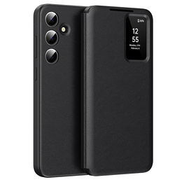 Flipové puzdro pre Samsung Galaxy A55 5G, Smart View Wallet, čierne