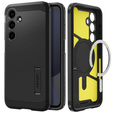 Puzdro Spigen pre Samsung Galaxy S24 FE, Tough Armor Mag MagSafe, čierne + tvrdené sklo 9H