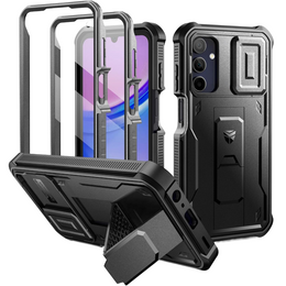 Obrnené puzdro pre Samsung Galaxy A15, Dexnor Full Body (Two Frames), čierne