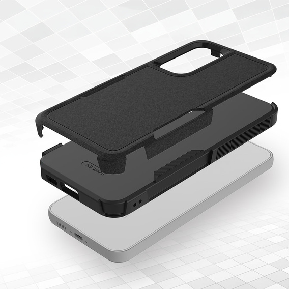 Pancierované puzdro pre Samsung Galaxy S23 FE, Dual Shockproof, čierne