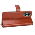 Klapkové puzdro pre Oppo A98 5G, Crazy Horse Wallet, hnedé