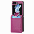 Puzdro pre Samsung Galaxy Z Flip7 FE / Z Flip6, Card Slot Ring Case, fialové