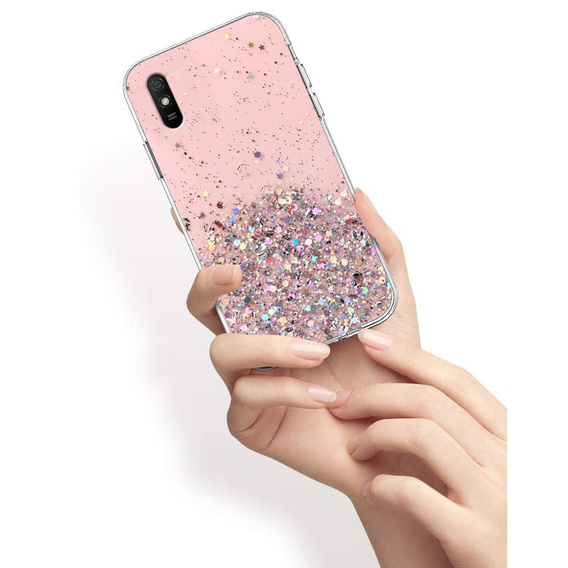 Obal na mobil pre Xiaomi Redmi 9A, Glittery, ružové