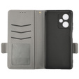 Klapkové puzdro pre Xiaomi Redmi Note 12 5G / POCO X5 5G, Wallet Litchi Magnet, sivé