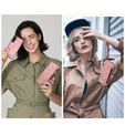 CASEME puzdro pre Samsung Galaxy A56 5G, Retro Leather Wallet, s remienkom, ružové