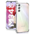 Puzdro pre Samsung Galaxy M34 5G, Anti-Shock, priehľadné + sklo 9H