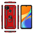 Pancierované obal na mobil pre Xiaomi Redmi 9C, Nox Case Ring, červené