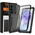 Puzdro pre Samsung Galaxy A55, ERBORD Rugged Case, čierne (dva rámčeky)