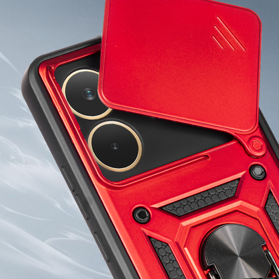 Obal na mobil pre Oppo A5 Pro 5G, CamShield Slide, červené
