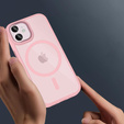 Puzdro pre iPhone 11, pre MagSafe, ERBORD Matt Case, ružový + sklo na displej