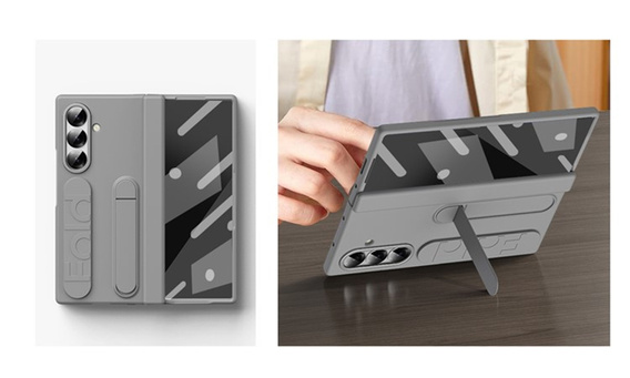 Etui do Samsung Galaxy Z Fold5 5G, z rączką, różowe