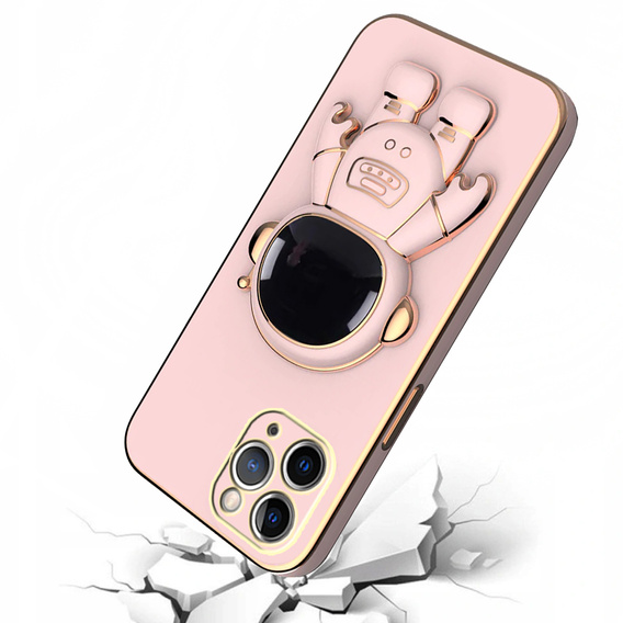 Obal na mobil pre iPhone 14 Pro Max, Astronaut, ružové rose gold