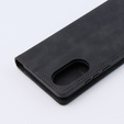 Puzdro pre Oppo A78 4G, ERBORD Vintage, peňaženka s chlopňou, čierne