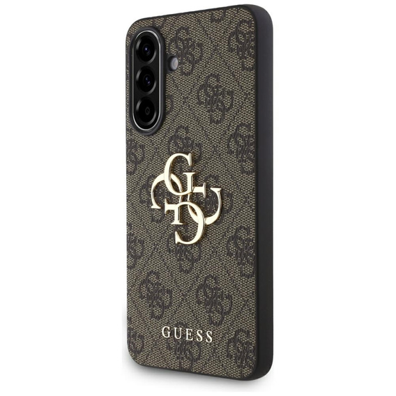 GUESS Obal na mobil pre Samsung Galaxy A56 5G, 4G Big Metal Logo, hnedé