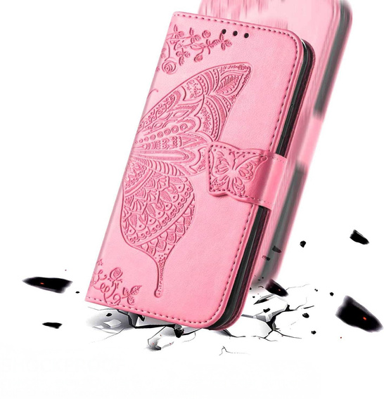 Klapkové puzdro pre Motorola Edge 60 / 60 Fusion, Butterfly, ružové rose gold