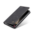 CASEME puzdro pre Samsung Galaxy S21 FE, Leather Wallet Case, čierne