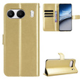 Klapkové puzdro pre OnePlus Nord 4, Crazy Horse Wallet, zlaté