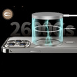 Puzdro pre iPhone 15 Pro Max, Privacy Dual Glass, pre MagSafe, strieborné