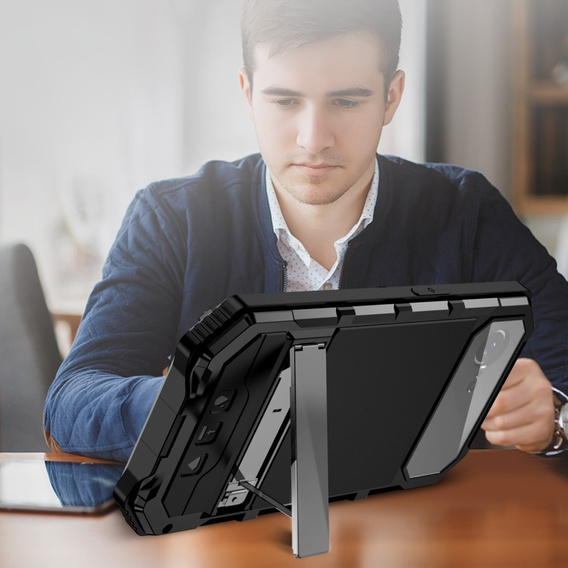 Obrnené puzdro pre iPhone 16E, R-JUST, čierne