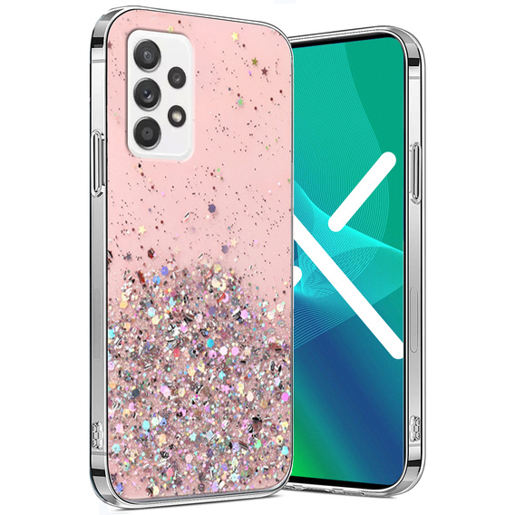 Obal na mobil pre Samsung Galaxy A13 4G, Glittery, ružové