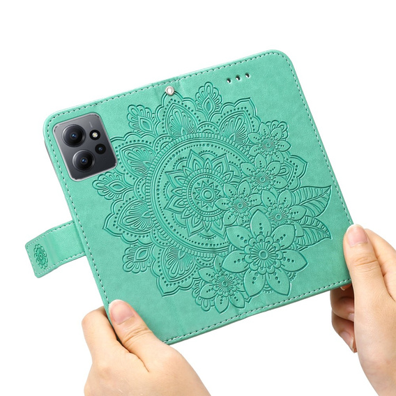 Klapkové puzdro pre Xiaomi Redmi Note 12 4G, Mandala Flower, zelený