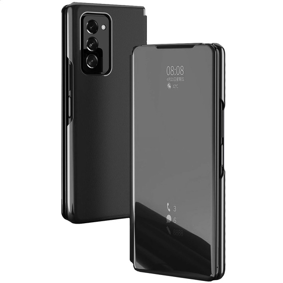 Obal na mobil pre Samsung Galaxy Z Fold 2 5G, Clear View, čierne
