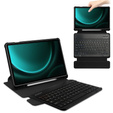 Puzdro s klávesnicou pre Samsung Galaxy Tab S9 FE+ Plus, Rotary 360° Leather, čierne